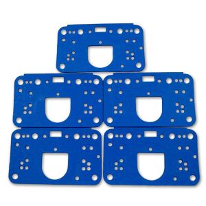 AED 5846 Non-Stick Metering Block Gaskets Blue Fiber, Reusable, Holley, Primary/Seconday, Holley, Set of 5