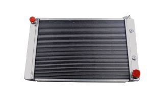 Racerdirect Universal Chevy Aluminum Radiator with Built in Transmission Cooler Natural Finish