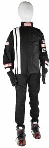 Racerdirect Junior 2-Piece Racing Combo - SFI 3.2A/1 Safety Rated (Black)