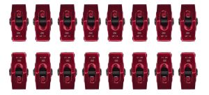 265-400 Small Block Chevy Aluminum Roller Rocker Arms 3/8” Stud Mount 1.5:1 Ratio Red Anodized