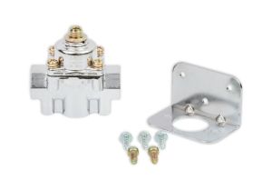 Holley Chrome Carbureted Fuel Pressure Regulator Carbureted Applications Two Port Adjustable from 4.5 to 9 PSI