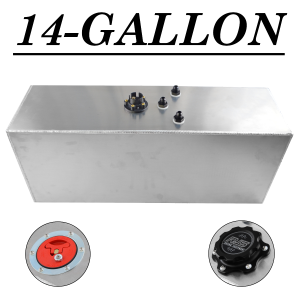 14 GALLON ALUMINUM FUEL CELL W/SENDING UNIT 0Ω EMPTY - 90Ω FULL