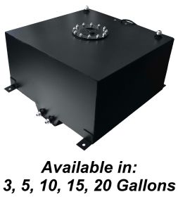 Aluminum Black Powder Coated Fuel Cell W/Aircraft Cap