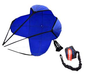 RJS7000103 RJS RACING "SPORTSMAN" 10 FOOT 4 LINE PARACHUTE w/ NYLON BAG & PILOT CHUTE BLUE