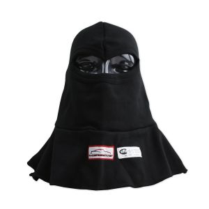 Racerdirect Fire Retardant Hood Eye Slit Black - SFI 3.3